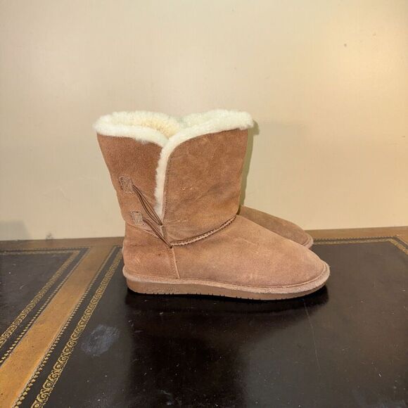 Bearpaw Chestnut Brown Boots 682W Women’s Size 8 - Picture 1 of 5